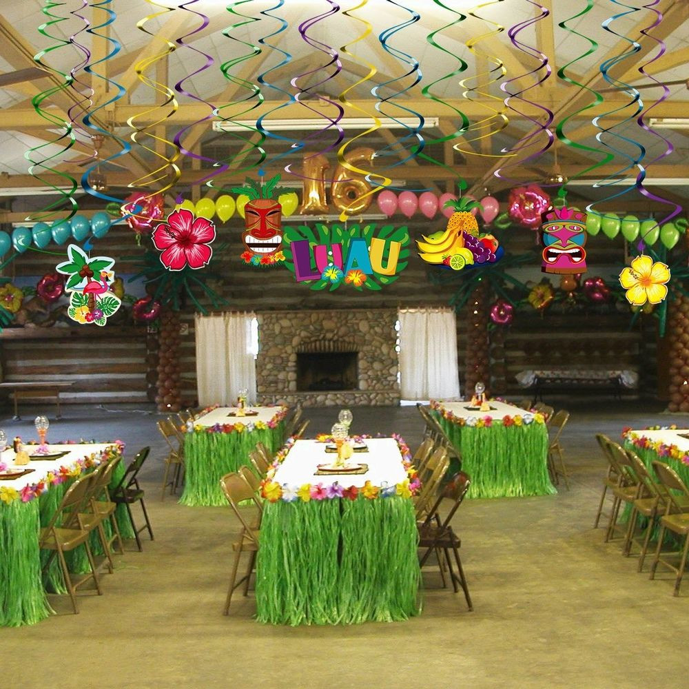 Best ideas about Hawaiian Themed Birthday Party
. Save or Pin Hawaiian Party Decorations Supplies Hanging Swirls for Now.