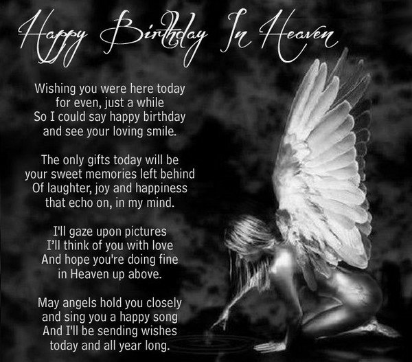 Best ideas about Heaven Birthday Wishes
. Save or Pin 72 Beautiful Happy Birthday in Heaven Wishes My Happy Now.