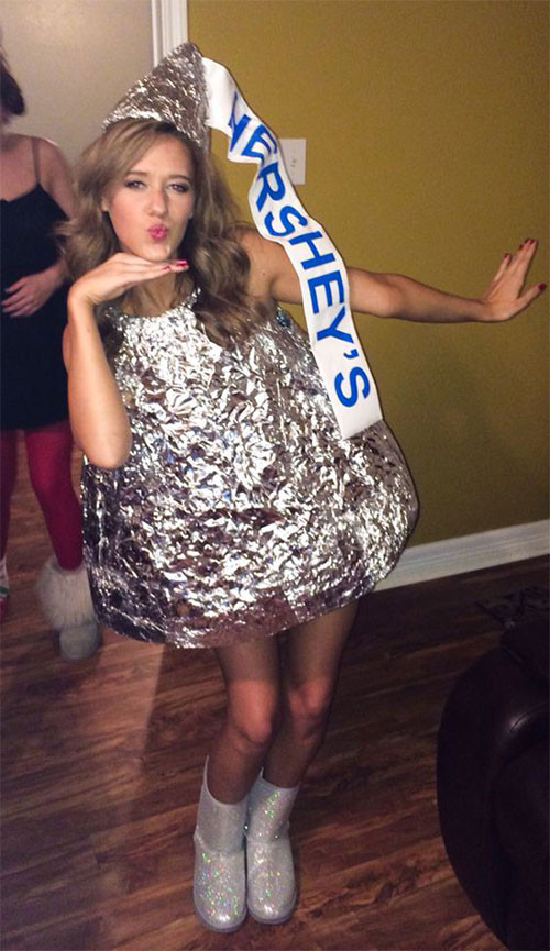 Best ideas about Hershey Kiss Costume DIY
. Save or Pin 15 Funny Cheap & Easy Homemade Halloween Costumes 2016 Now.