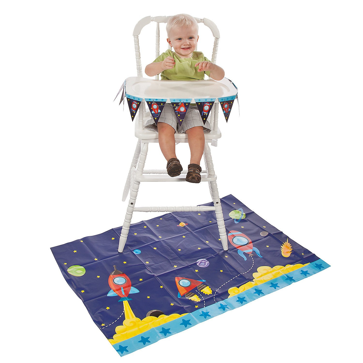 Best ideas about High Chair Decorations 1st Birthday Boy
. Save or Pin Boys 1st First Birthday Rocket Space 2PCE High Chair Now.