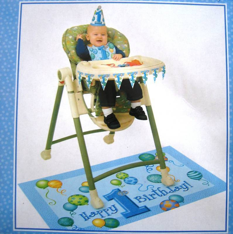 Best ideas about High Chair Decorations 1st Birthday Boy
. Save or Pin BABY BOY BLUE FIRST 1ST BIRTHDAY PARTY HIGH CHAIR Now.