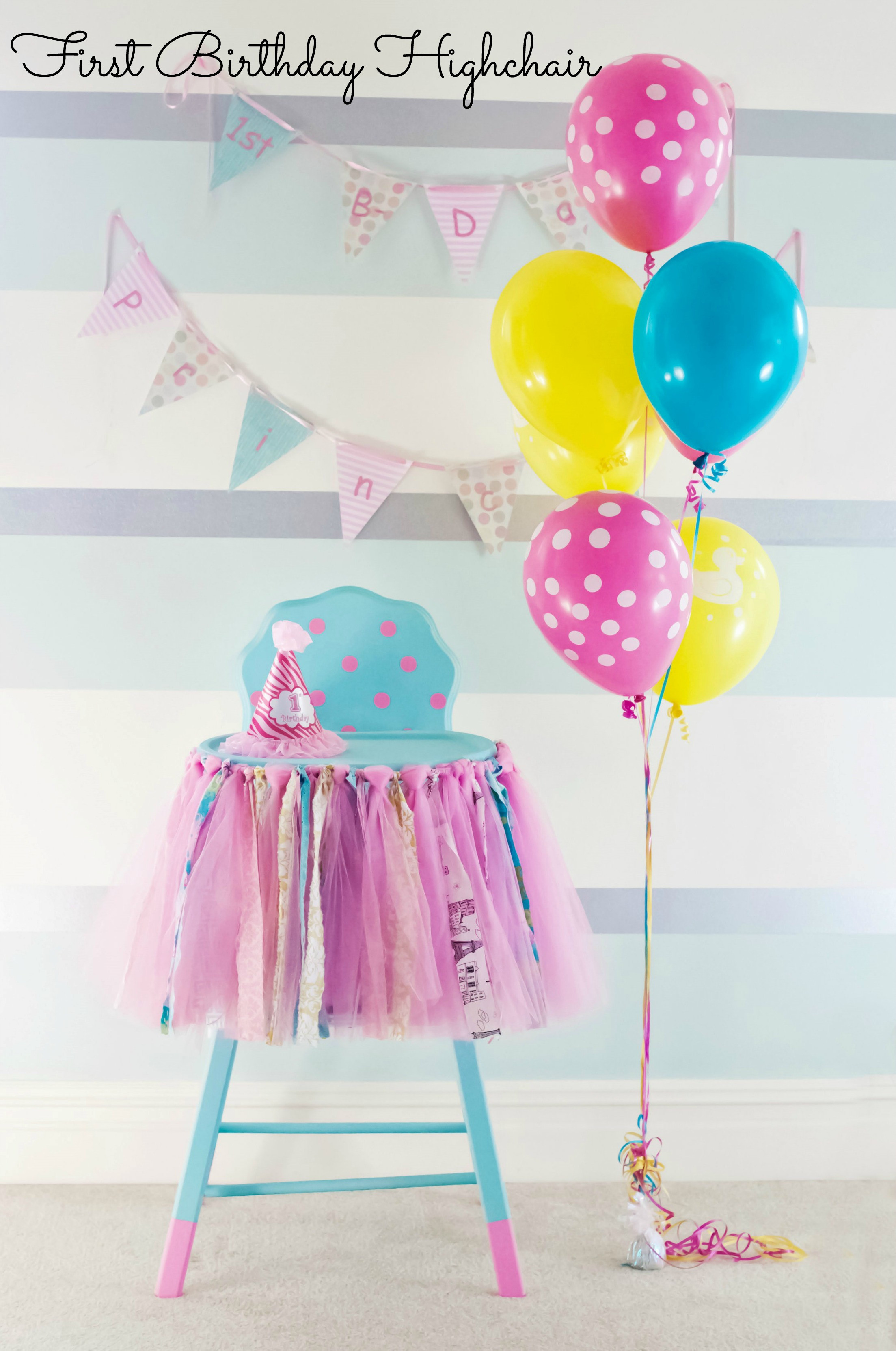 Best ideas about High Chair Decorations 1st Birthday
. Save or Pin First Birthday High Chair Tutorial Now.