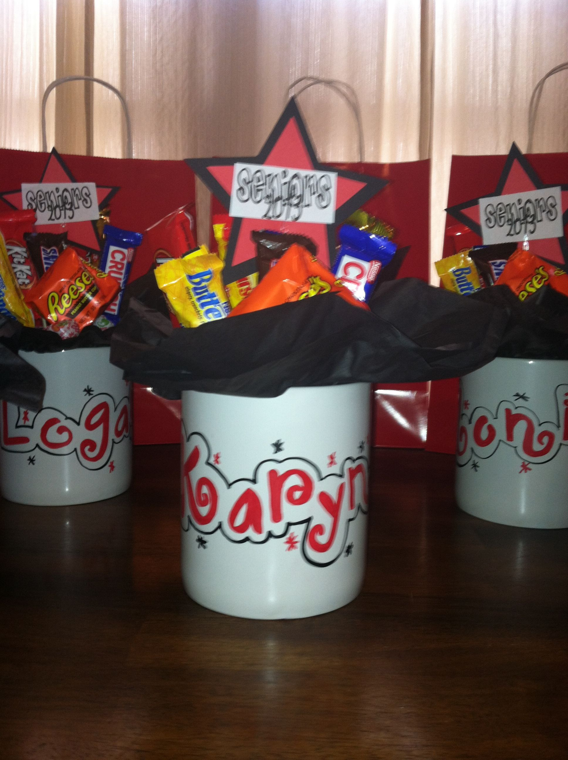 Best ideas about High School Senior Night Gift Ideas
. Save or Pin Personalized candy bouquet mugs for high school senior Now.