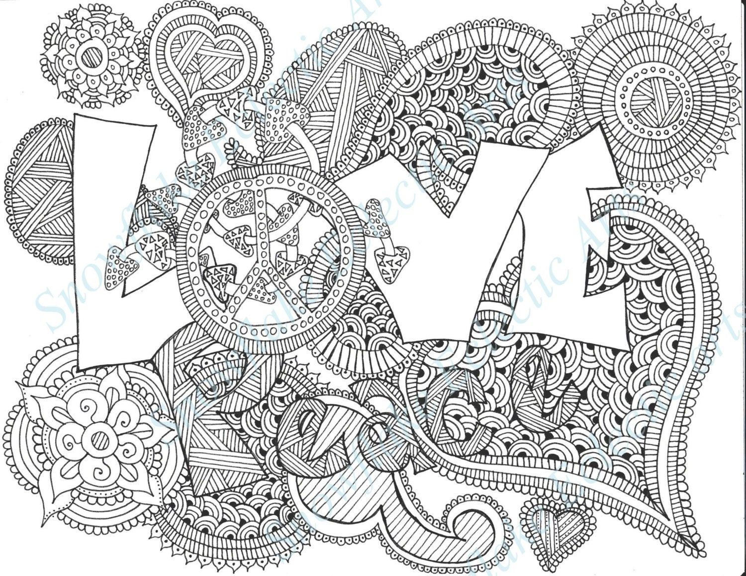 Best ideas about Hippie Coloring Pages For Adults
. Save or Pin DIY COLORING Page Instant PDF Digital Download Printable Now.