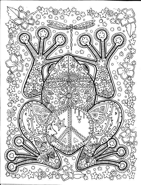Best ideas about Hippie Coloring Pages For Adults
. Save or Pin American Hippie Art Quotes Peace Frogs Coloring Page Now.