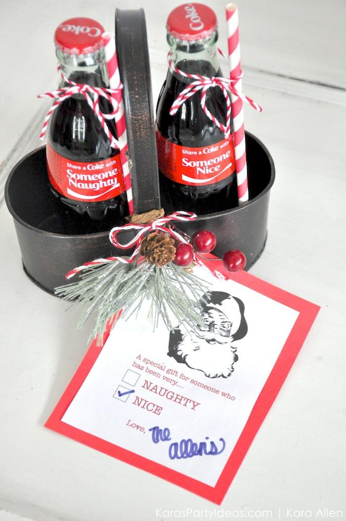 Best ideas about Holiday Party Gift Ideas
. Save or Pin Kara s Party Ideas Naughty Nice Holiday Coca Cola Now.