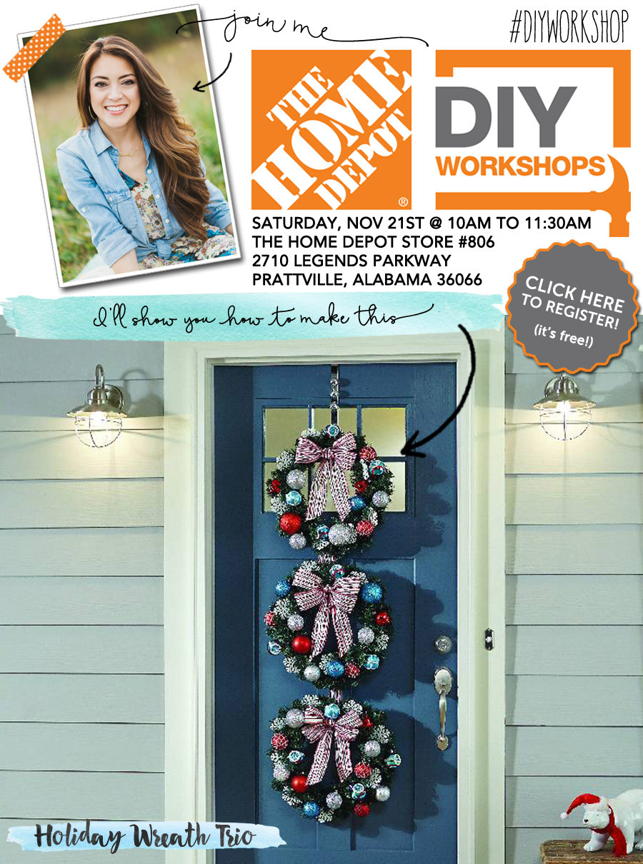 Best ideas about Home Depot DIY Workshops
. Save or Pin Home Depot DIY Workshop Holiday Wreath Trio Now.
