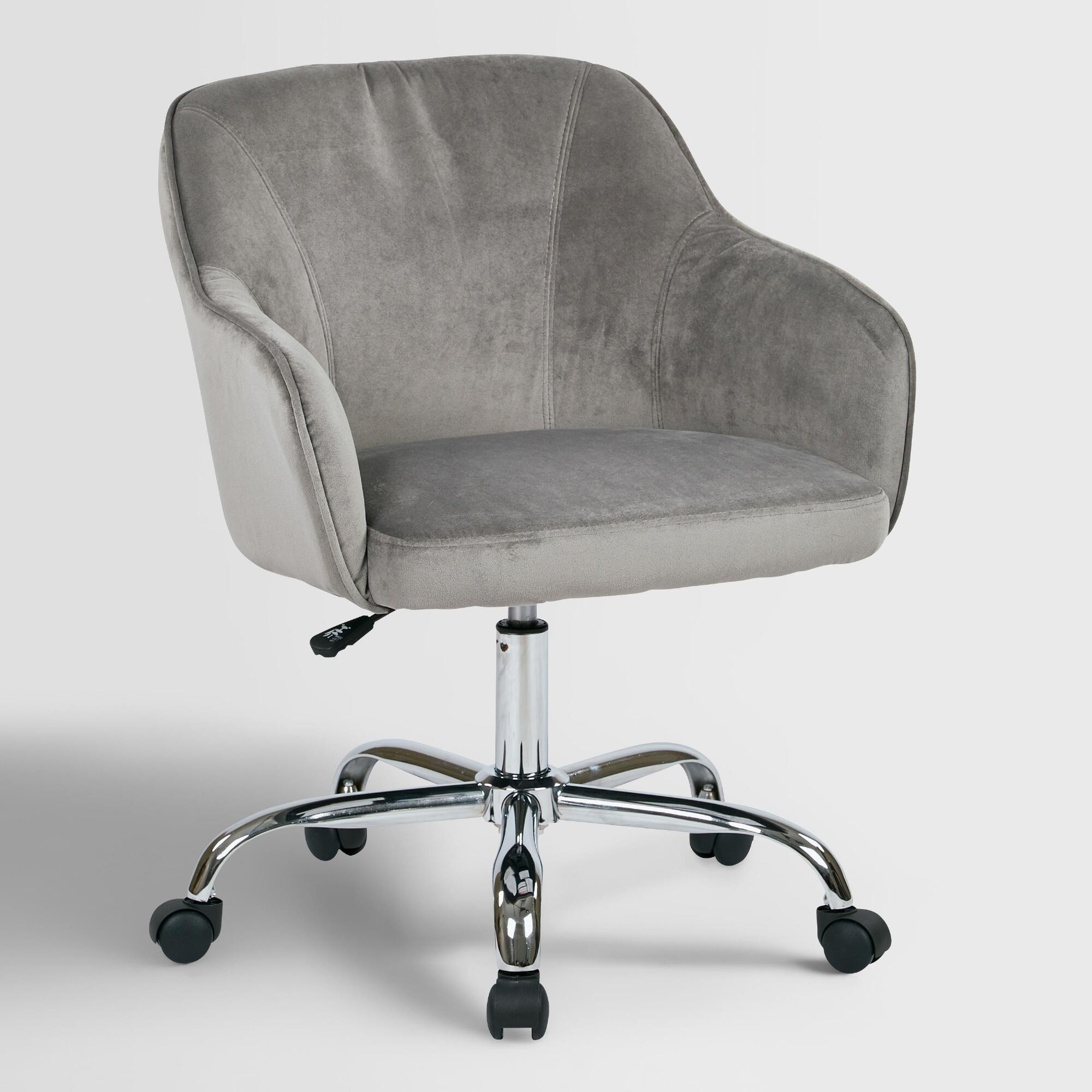 Best ideas about Home Office Chair
. Save or Pin Gray Velvet Jozy Home fice Chair Now.