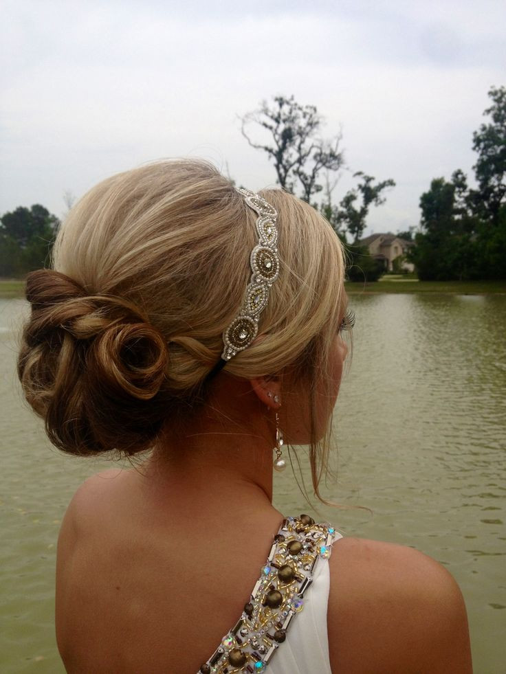 Best ideas about Homecoming Updo Hairstyles
. Save or Pin i want a band like this to keep my bangs out of my face Now.