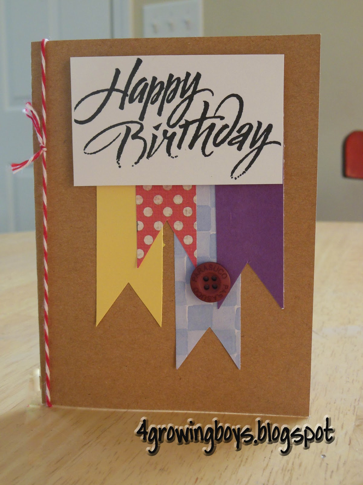 Best ideas about Homemade Birthday Card
. Save or Pin 4 Growing Boys Homemade Birthday Cards Now.