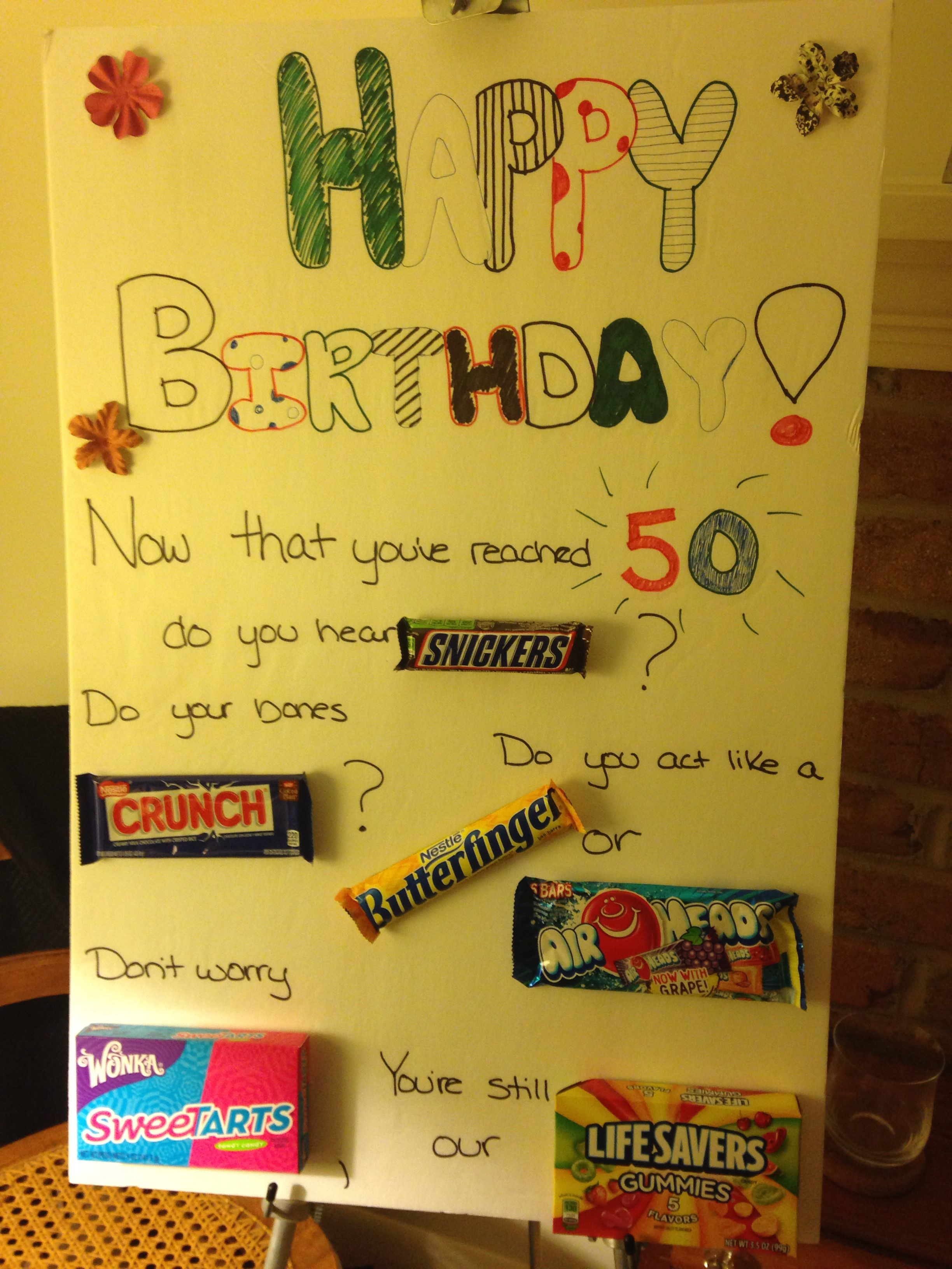 Best ideas about Homemade Birthday Gifts For Mom
. Save or Pin Homemade poster for mom s 50th birthday party Now.