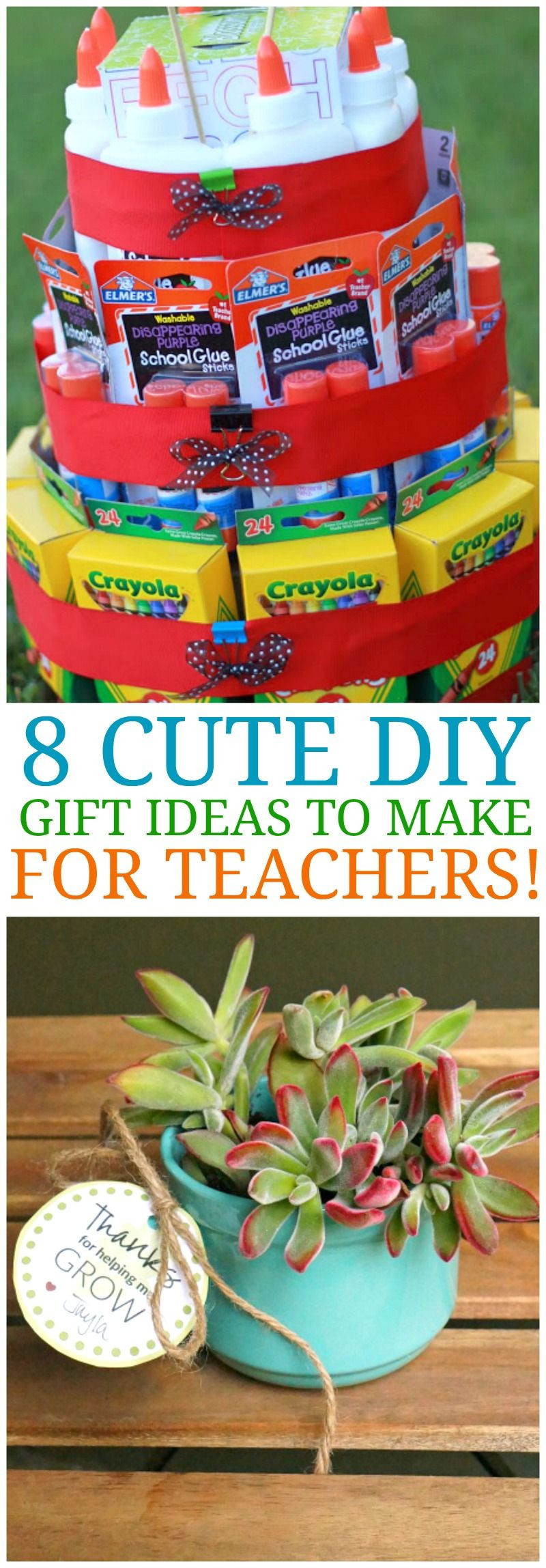 Best ideas about Homemade Teacher Gift Ideas
. Save or Pin 8 Cute DIY Teacher Appreciation Ideas & Homemade Gifts for Now.