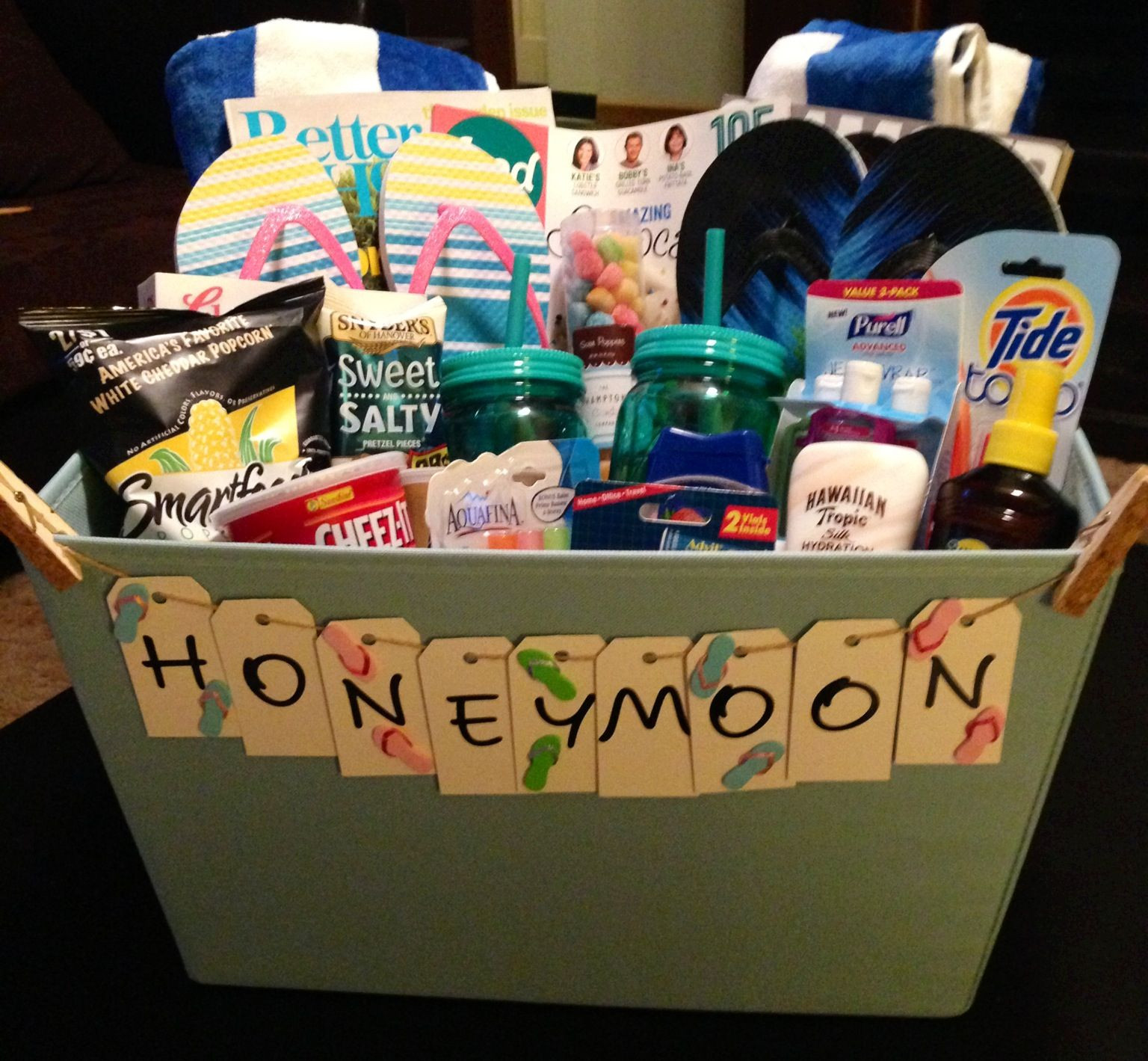 Best ideas about Honeymoon Gift Ideas
. Save or Pin Honeymoon Gift Basket Feeling Crafty Now.