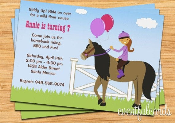 Best ideas about Horseback Riding Birthday Party
. Save or Pin Horseback Riding Birthday Party Invitation by Now.