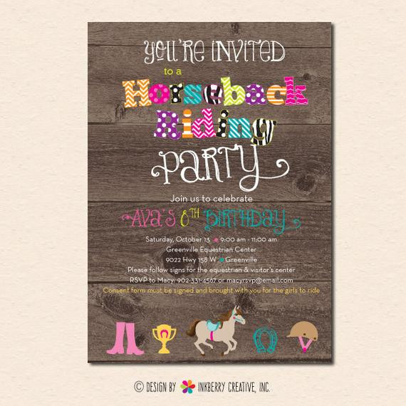 Best ideas about Horseback Riding Birthday Party
. Save or Pin Horseback Riding Birthday Party Invitation Digital File Now.