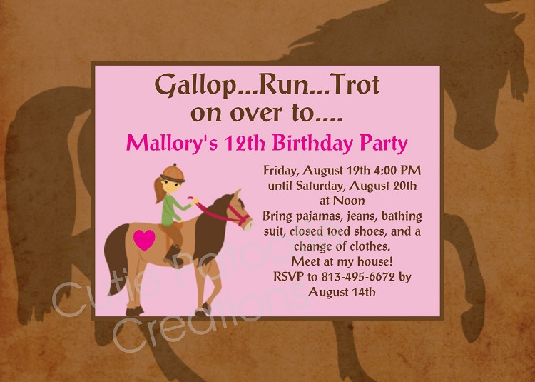 Best ideas about Horseback Riding Birthday Party
. Save or Pin Horseback Riding Birthday Party Invitations Printable or Now.