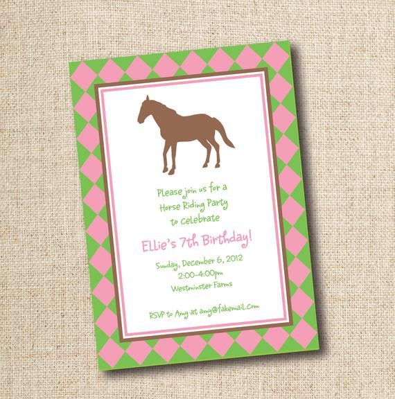 Best ideas about Horseback Riding Birthday Party
. Save or Pin Horseback riding birthday party invitation custom printable Now.