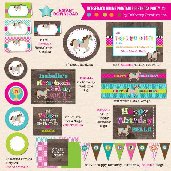 Best ideas about Horseback Riding Birthday Party
. Save or Pin Horseback Riding Birthday Party DIY Printable Party Now.