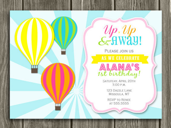 Best ideas about Hot Air Balloon Birthday Invitations
. Save or Pin Printable DIY Birthday Invitations by Dazzle Expressions Now.