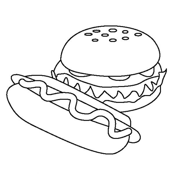 Best ideas about Hot Dogs Coloring Pages
. Save or Pin Hot Dog and Hamburger Coloring Page Now.