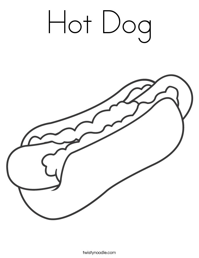 Best ideas about Hot Dogs Coloring Pages
. Save or Pin Hot Dog Coloring Page Twisty Noodle Now.