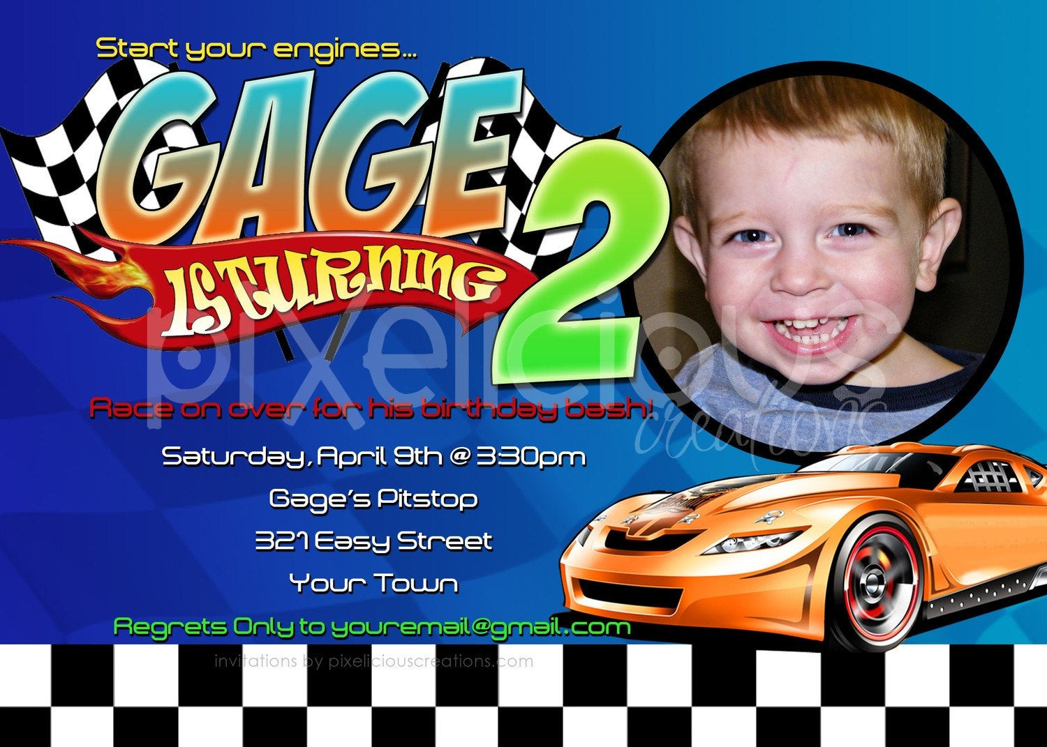 Best ideas about Hot Wheels Birthday Invitations
. Save or Pin HOT WHEELS Custom Birthday Invitation by Now.