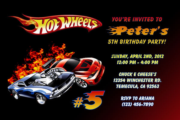 Best ideas about Hot Wheels Birthday Invitations
. Save or Pin Hot Wheels Invitations Birthday Party Invites Now.