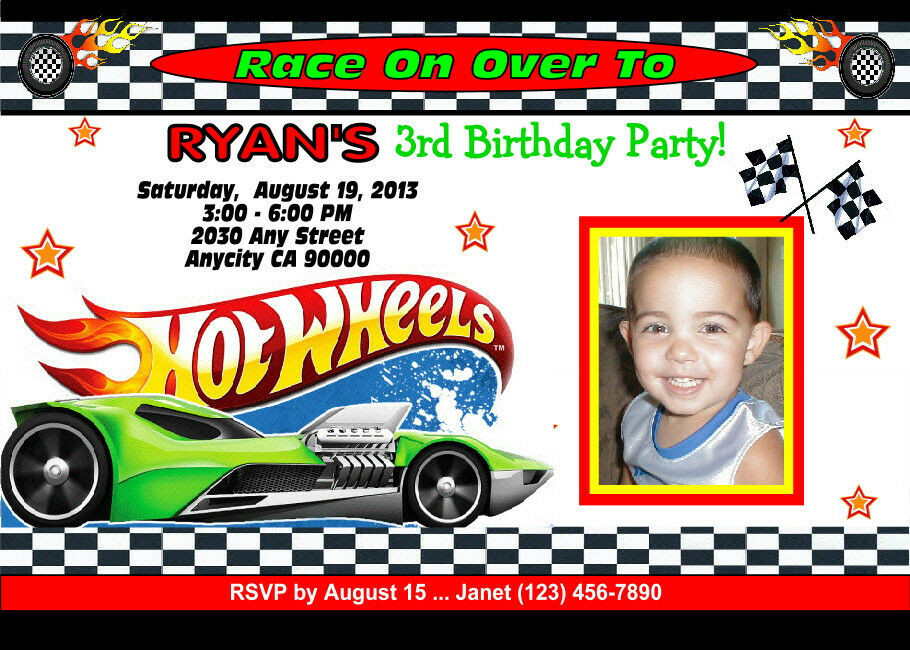 Best ideas about Hot Wheels Birthday Invitations
. Save or Pin HOT WHEELS RACING CUSTOM PRINTABLE BIRTHDAY PARTY Now.