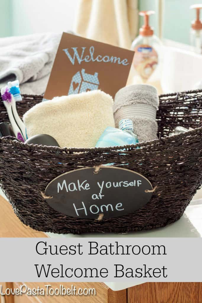 Best ideas about House Guest Gift Ideas
. Save or Pin Guest Bathroom Wel e Basket Love Pasta and a Tool Belt Now.