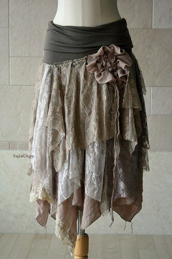Best ideas about How To DIY Tutorial Tattered Fairy Leather Wrap Skirt
. Save or Pin e of a kind bohemian hobo chic tattered skirt lace Now.