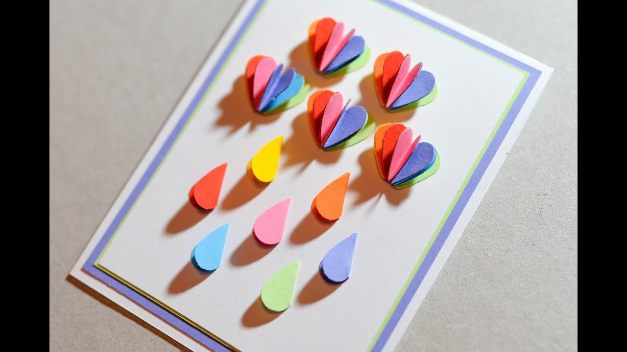 Best ideas about How To Make A Birthday Card
. Save or Pin How to Make Greeting Card Rainbow Rain Step by Step Now.