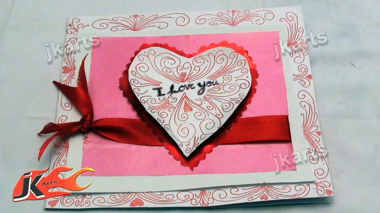 Best ideas about How To Make A Birthday Card
. Save or Pin DIY How to make "I Love you" Greeting card JK Arts 153 Now.