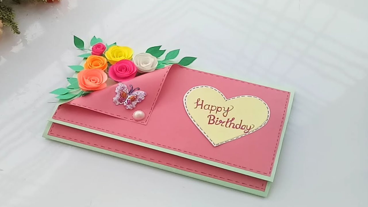 Best ideas about How To Make A Birthday Card
. Save or Pin Beautiful Handmade Birthday card Birthday card idea Now.