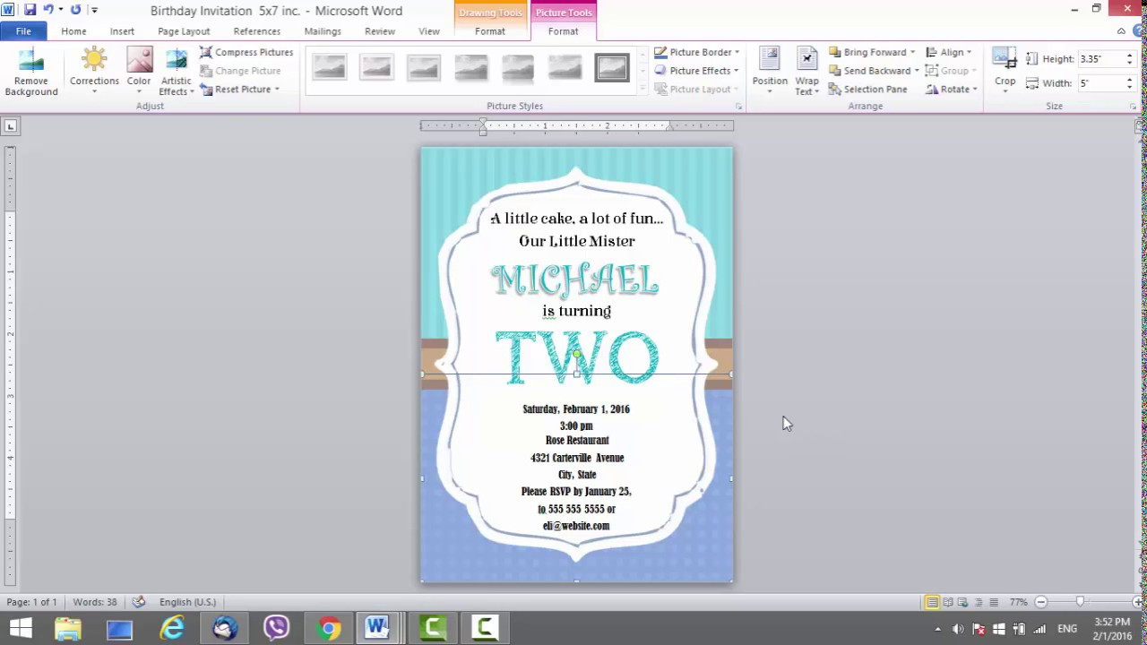 Best ideas about How To Make A Birthday Card On Word
. Save or Pin Birthday Invitation Template for MS Word Now.