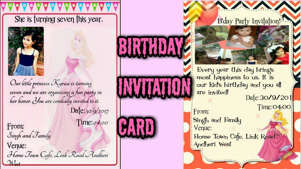 Best ideas about How To Make Birthday Invitations
. Save or Pin How to make Baby s 1st Birthday Invitation card Now.