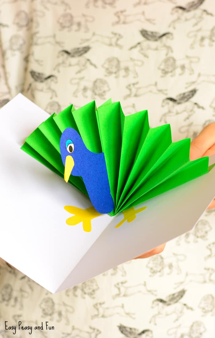 Best ideas about How To Make Crafts
. Save or Pin Peacock Pop Up Card Paper Craft Easy Peasy and Fun Now.