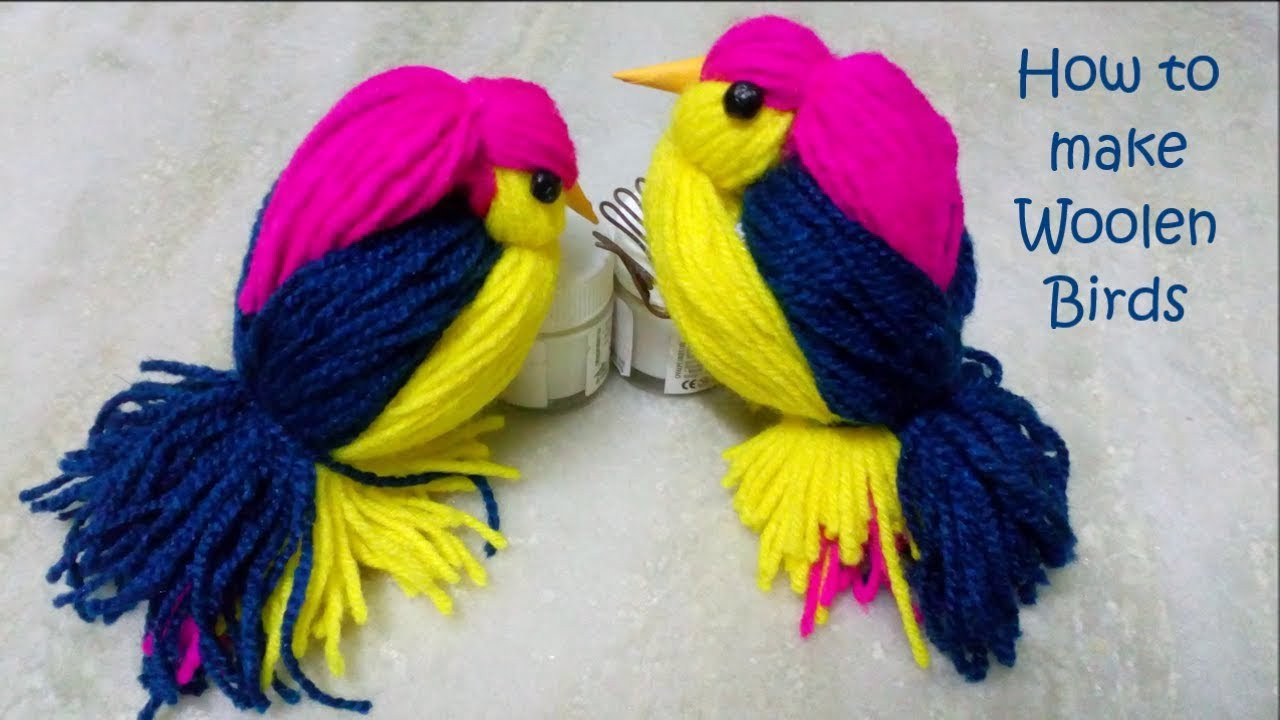 Best ideas about How To Make Crafts
. Save or Pin Woolen Birds Making Yarn bird craft How to make Now.