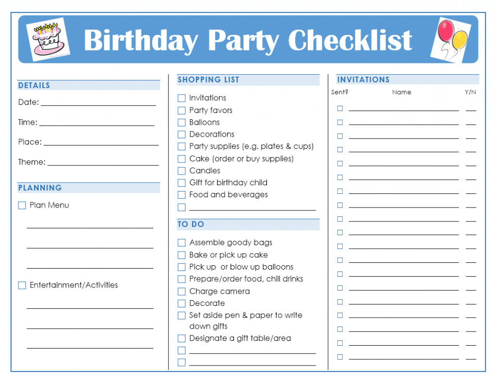Best ideas about How To Plan A Birthday Party
. Save or Pin Free Printable Birthday Party Checklist Now.