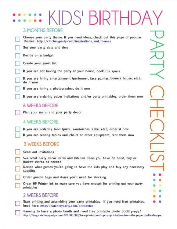 Best ideas about How To Plan A Birthday Party
. Save or Pin FREE Printable Kids Party Planning Checklist Now.