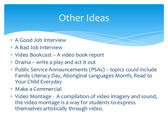 Best ideas about How To Projects Ideas
. Save or Pin Some ideas for video projects Now.