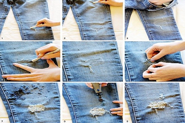 Best ideas about How To Rip Jeans DIY
. Save or Pin How to Make Ripped Jeans with Scissors DIY Ripped Jeans Now.