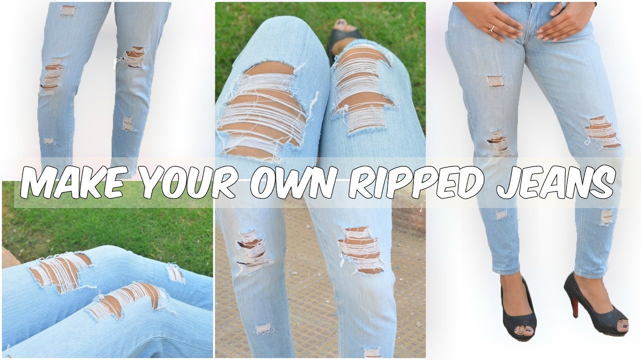 Best ideas about How To Rip Jeans DIY
. Save or Pin How to make Ripped Jeans Now.