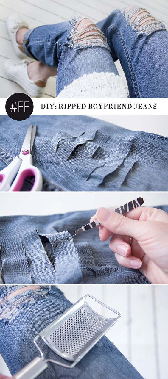 Best ideas about How To Rip Jeans DIY
. Save or Pin DIY ripped boyfriend jeans … Distress Me Now.
