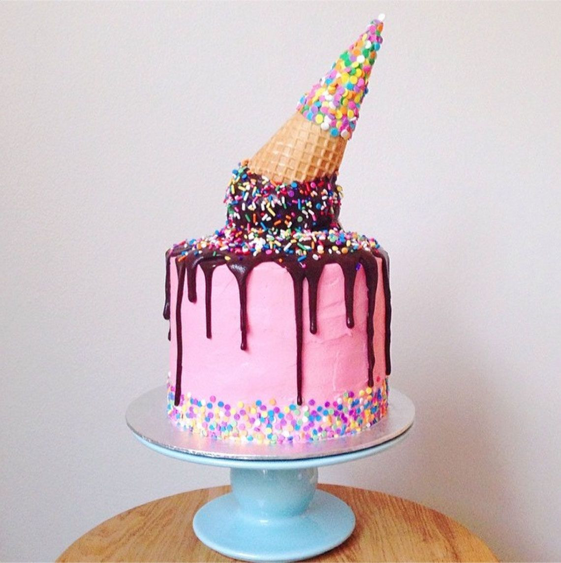 Best ideas about Ice Cream Birthday Cake
. Save or Pin How amazing is this melted ice cream cone cake by Sugar Now.