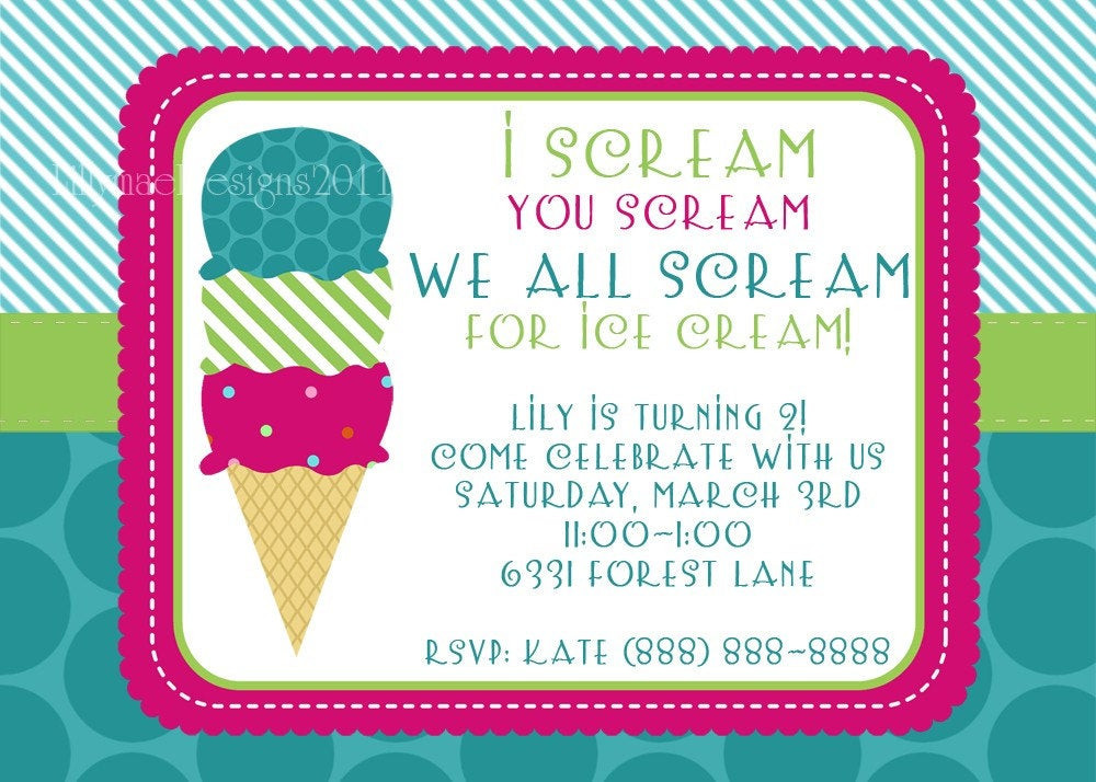 Best ideas about Ice Cream Birthday Party Invitations
. Save or Pin Ice Cream Party Invitation Now.