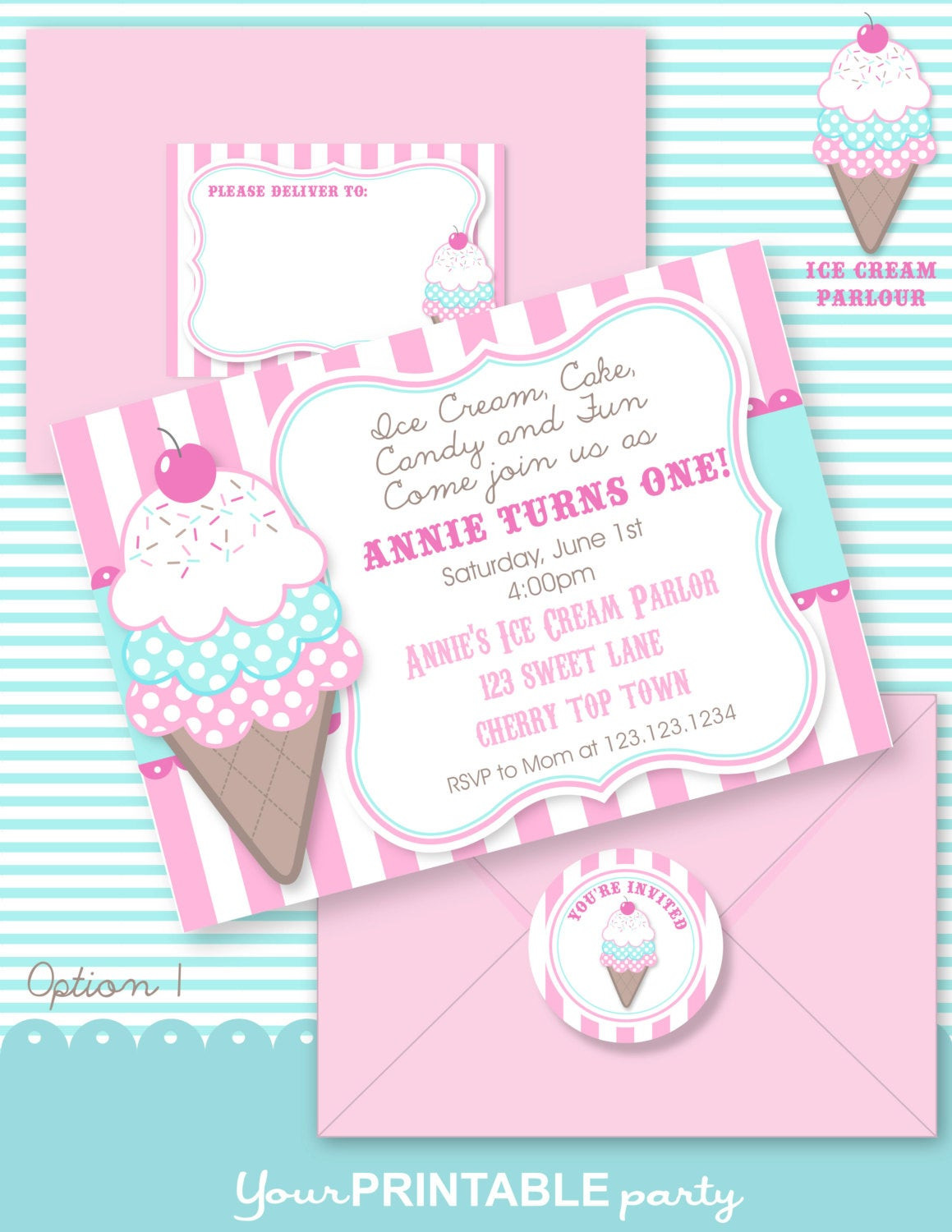 Best ideas about Ice Cream Birthday Party Invitations
. Save or Pin Ice Cream Parlor Party Invitation with Address Labels Now.