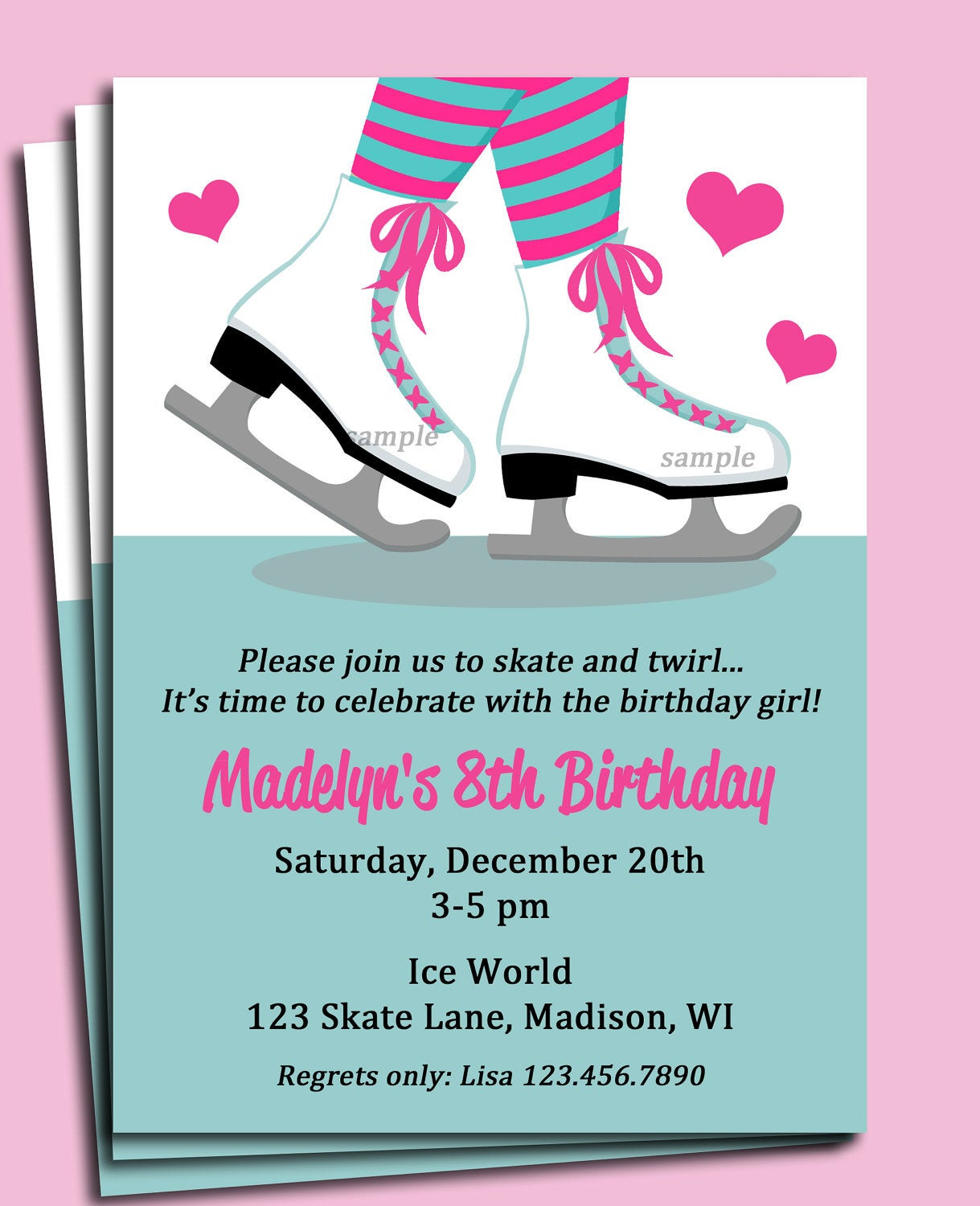 Best ideas about Ice Skating Birthday Invitations
. Save or Pin Ice Skating Invitation Printable or Printed with FREE SHIPPING Now.
