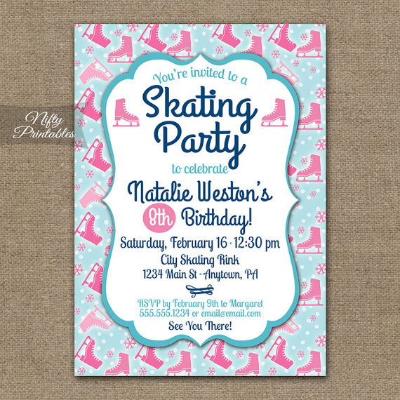 Best ideas about Ice Skating Birthday Invitations
. Save or Pin Items similar to Ice Skating Party Invitations Ice Now.
