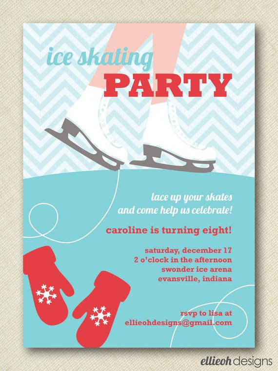 Best ideas about Ice Skating Birthday Invitations
. Save or Pin ice skating party invite PRINTABLE digital file by Now.