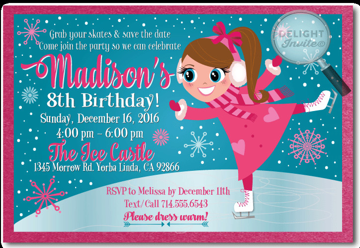 Best ideas about Ice Skating Birthday Invitations
. Save or Pin Ice Skating Birthday Invitations Ice Skating Princess Now.
